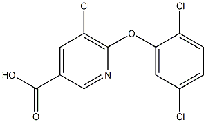 5-chloro-6-(2,5-dichlorophenoxy)pyridine-3-carboxylic acid 结构式