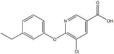 5-chloro-6-(3-ethylphenoxy)pyridine-3-carboxylic acid 结构式