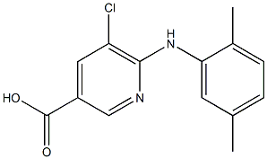 5-chloro-6-[(2,5-dimethylphenyl)amino]pyridine-3-carboxylic acid 结构式