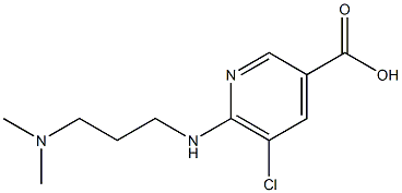 5-chloro-6-{[3-(dimethylamino)propyl]amino}pyridine-3-carboxylic acid 结构式