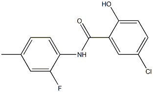 5-chloro-N-(2-fluoro-4-methylphenyl)-2-hydroxybenzamide 结构式