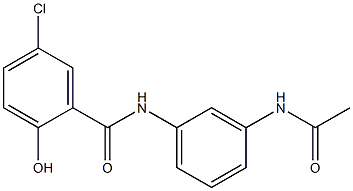 5-chloro-N-(3-acetamidophenyl)-2-hydroxybenzamide 结构式