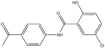 5-chloro-N-(4-acetylphenyl)-2-hydroxybenzamide 结构式