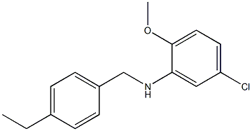 5-chloro-N-[(4-ethylphenyl)methyl]-2-methoxyaniline 结构式