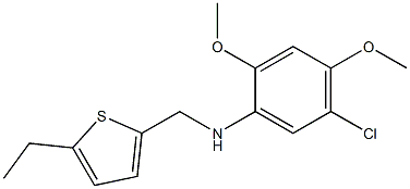 5-chloro-N-[(5-ethylthiophen-2-yl)methyl]-2,4-dimethoxyaniline 结构式