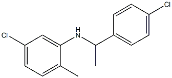 5-chloro-N-[1-(4-chlorophenyl)ethyl]-2-methylaniline 结构式