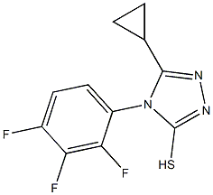 5-cyclopropyl-4-(2,3,4-trifluorophenyl)-4H-1,2,4-triazole-3-thiol 结构式