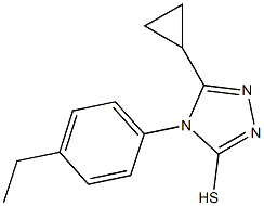 5-cyclopropyl-4-(4-ethylphenyl)-4H-1,2,4-triazole-3-thiol 结构式