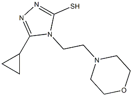 5-cyclopropyl-4-[2-(morpholin-4-yl)ethyl]-4H-1,2,4-triazole-3-thiol 结构式