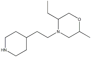 5-ethyl-2-methyl-4-[2-(piperidin-4-yl)ethyl]morpholine 结构式