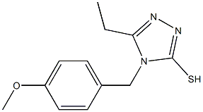 5-ethyl-4-[(4-methoxyphenyl)methyl]-4H-1,2,4-triazole-3-thiol 结构式