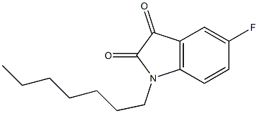 5-fluoro-1-heptyl-2,3-dihydro-1H-indole-2,3-dione 结构式