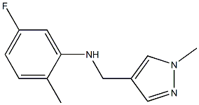 5-fluoro-2-methyl-N-[(1-methyl-1H-pyrazol-4-yl)methyl]aniline 结构式