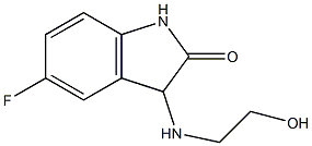 5-fluoro-3-[(2-hydroxyethyl)amino]-2,3-dihydro-1H-indol-2-one 结构式