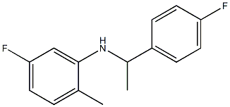 5-fluoro-N-[1-(4-fluorophenyl)ethyl]-2-methylaniline 结构式