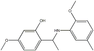 5-methoxy-2-{1-[(2-methoxy-5-methylphenyl)amino]ethyl}phenol 结构式