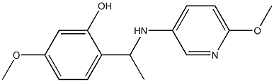 5-methoxy-2-{1-[(6-methoxypyridin-3-yl)amino]ethyl}phenol 结构式