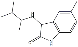 5-methyl-3-[(3-methylbutan-2-yl)amino]-2,3-dihydro-1H-indol-2-one 结构式
