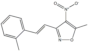 5-methyl-3-[(E)-2-(2-methylphenyl)vinyl]-4-nitroisoxazole 结构式