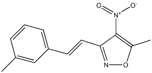 5-methyl-3-[(E)-2-(3-methylphenyl)vinyl]-4-nitroisoxazole 结构式