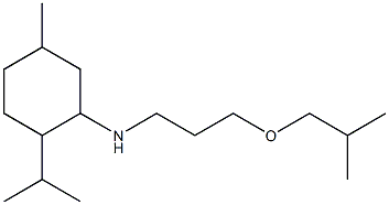5-methyl-N-[3-(2-methylpropoxy)propyl]-2-(propan-2-yl)cyclohexan-1-amine 结构式