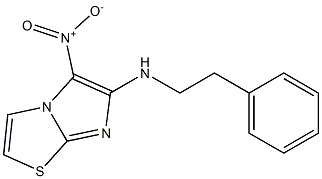 5-nitro-N-(2-phenylethyl)imidazo[2,1-b][1,3]thiazol-6-amine 结构式