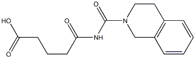 5-oxo-5-(1,2,3,4-tetrahydroisoquinolin-2-ylcarbonylamino)pentanoic acid 结构式