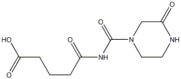 5-oxo-5-[(3-oxopiperazin-1-yl)carbonylamino]pentanoic acid 结构式