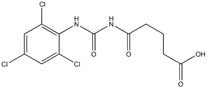5-oxo-5-{[(2,4,6-trichlorophenyl)carbamoyl]amino}pentanoic acid 结构式