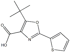 5-tert-butyl-2-(thiophen-2-yl)-1,3-oxazole-4-carboxylic acid 结构式