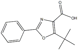 5-tert-butyl-2-phenyl-1,3-oxazole-4-carboxylic acid 结构式