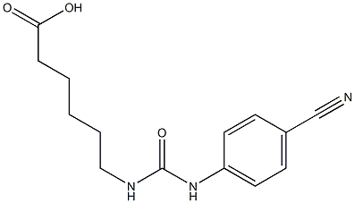 6-({[(4-cyanophenyl)amino]carbonyl}amino)hexanoic acid 结构式