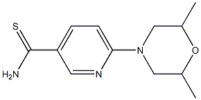 6-(2,6-dimethylmorpholin-4-yl)pyridine-3-carbothioamide 结构式