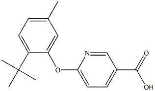 6-(2-tert-butyl-5-methylphenoxy)pyridine-3-carboxylic acid 结构式