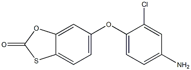 6-(4-amino-2-chlorophenoxy)-2H-1,3-benzoxathiol-2-one 结构式