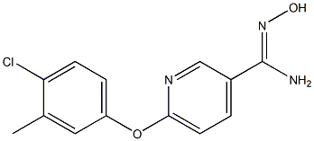 6-(4-chloro-3-methylphenoxy)-N'-hydroxypyridine-3-carboximidamide 结构式