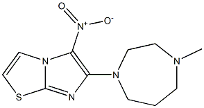 6-(4-methyl-1,4-diazepan-1-yl)-5-nitroimidazo[2,1-b][1,3]thiazole 结构式