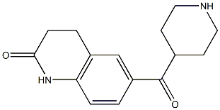 6-(piperidin-4-ylcarbonyl)-3,4-dihydroquinolin-2(1H)-one 结构式
