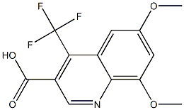 6,8-dimethoxy-4-(trifluoromethyl)quinoline-3-carboxylic acid 结构式