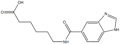 6-[(1H-benzimidazol-5-ylcarbonyl)amino]hexanoic acid 结构式