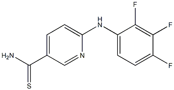 6-[(2,3,4-trifluorophenyl)amino]pyridine-3-carbothioamide 结构式