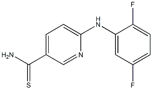 6-[(2,5-difluorophenyl)amino]pyridine-3-carbothioamide 结构式