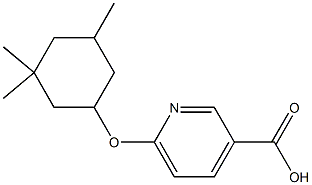 6-[(3,3,5-trimethylcyclohexyl)oxy]pyridine-3-carboxylic acid 结构式