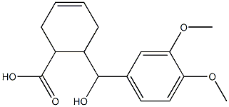 6-[(3,4-dimethoxyphenyl)(hydroxy)methyl]cyclohex-3-ene-1-carboxylic acid 结构式