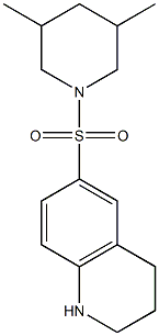 6-[(3,5-dimethylpiperidine-1-)sulfonyl]-1,2,3,4-tetrahydroquinoline 结构式