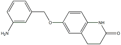 6-[(3-aminophenyl)methoxy]-1,2,3,4-tetrahydroquinolin-2-one 结构式