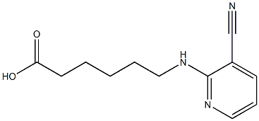 6-[(3-cyanopyridin-2-yl)amino]hexanoic acid 结构式