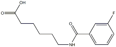 6-[(3-fluorobenzoyl)amino]hexanoic acid 结构式