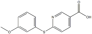 6-[(3-methoxyphenyl)sulfanyl]pyridine-3-carboxylic acid 结构式