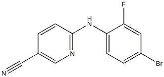 6-[(4-bromo-2-fluorophenyl)amino]nicotinonitrile 结构式